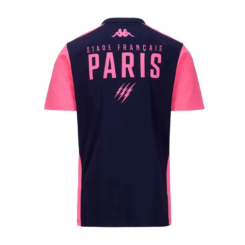 Polo Abiangy 8 Stade Francais Paris Bleu/Rose 2024/2025 - Kappa