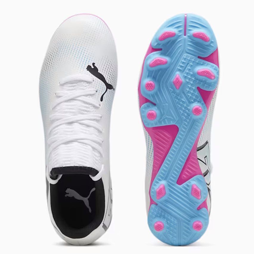 Chaussures Rugby Future 7 Play Moulées Terrain Sec Enfant Blanc - Puma