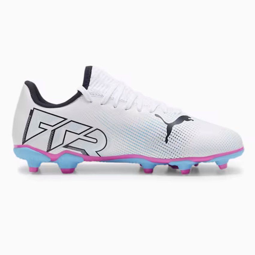 Chaussures Rugby Future 7 Play Moulées Terrain Sec Enfant Blanc - Puma