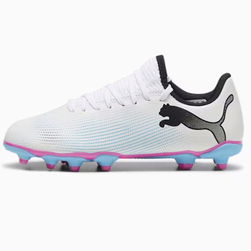 Chaussures Rugby Future 7 Play Moulées Terrain Sec Enfant Blanc - Puma