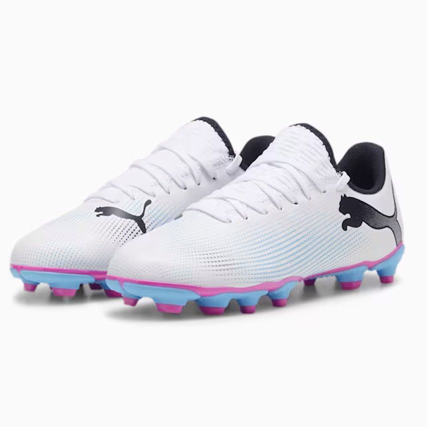 Chaussures Rugby Future 7 Play Moulées Terrain Sec Enfant Blanc - Puma