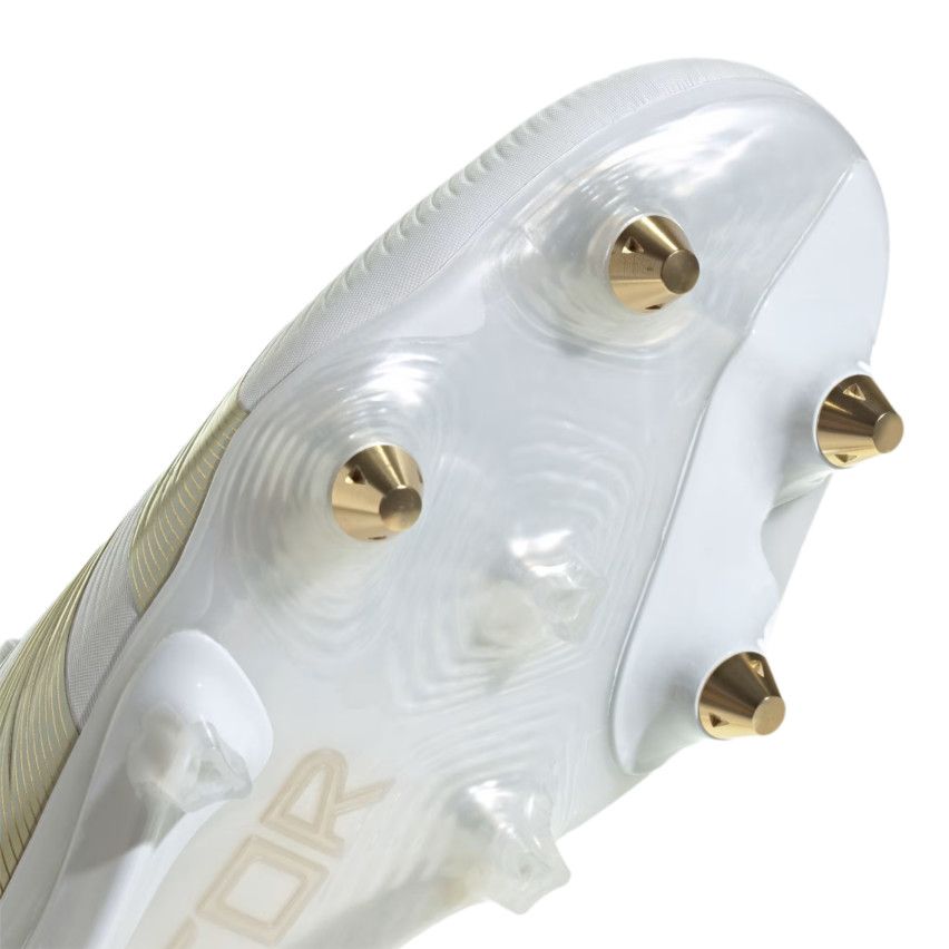 Chaussures Rugby Predator Élite SG Crampons Hybrides Tout Terrain Blanc/Or - Adidas