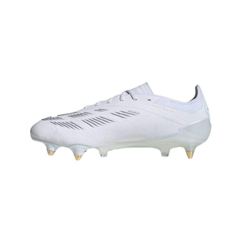 Chaussures Rugby Predator Élite SG Crampons Hybrides Tout Terrain Blanc/Or - Adidas