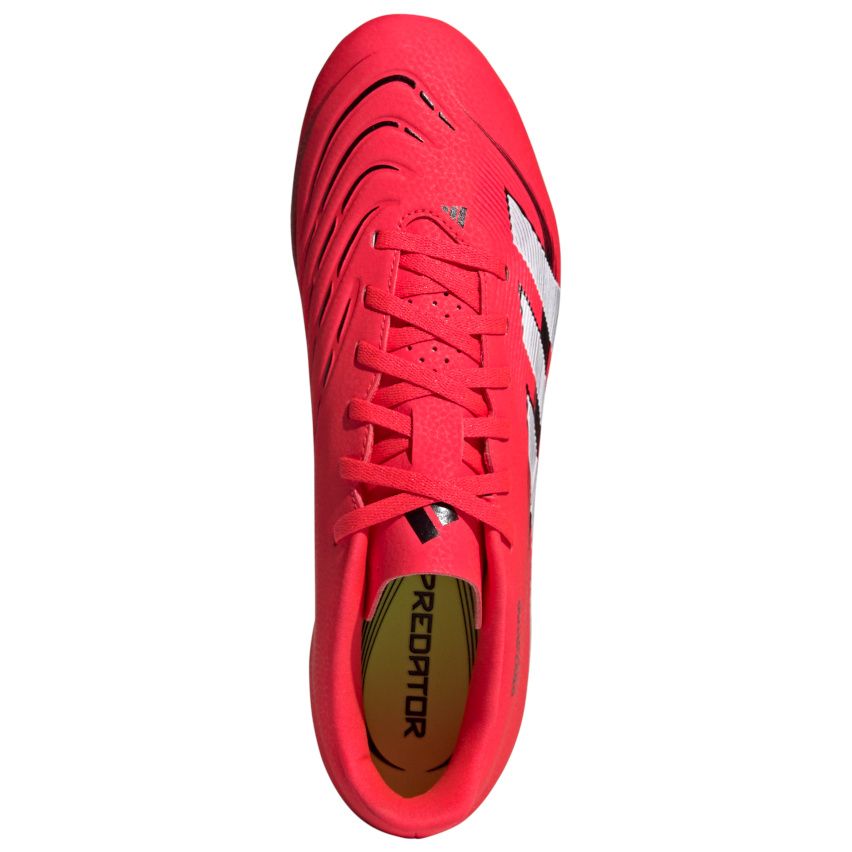 Chaussures Rugby Predator Club FG/MG Crampons Moulés Terrain Sec Rouge/Blanc - Adidas