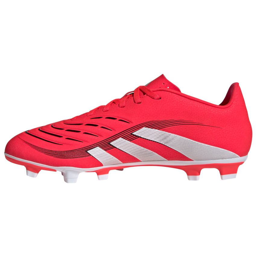 Chaussures Rugby Predator Club FG/MG Crampons Moulés Terrain Sec Rouge/Blanc - Adidas
