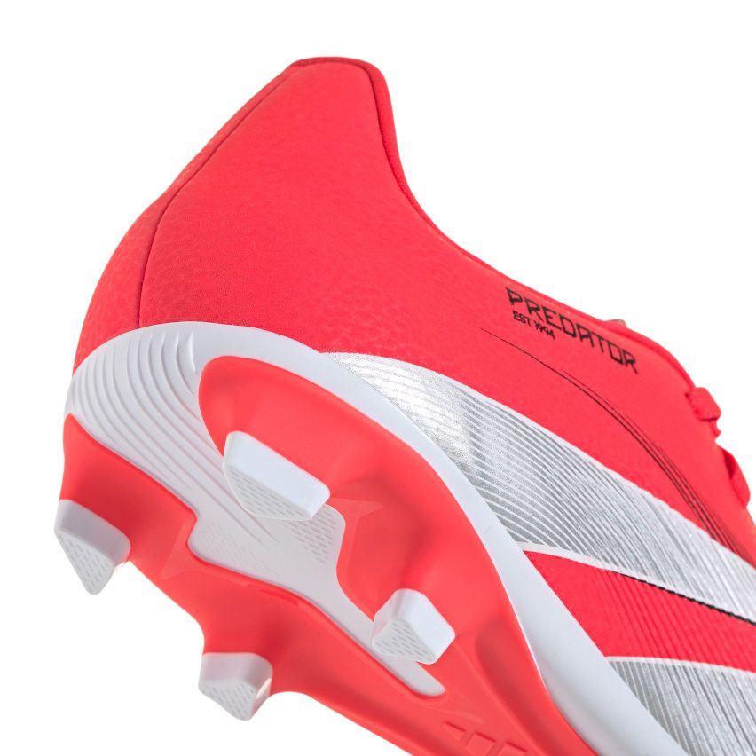 Chaussures Rugby Predator Club FG/MG Crampons Moulés Terrain Sec Rouge/Blanc - Adidas