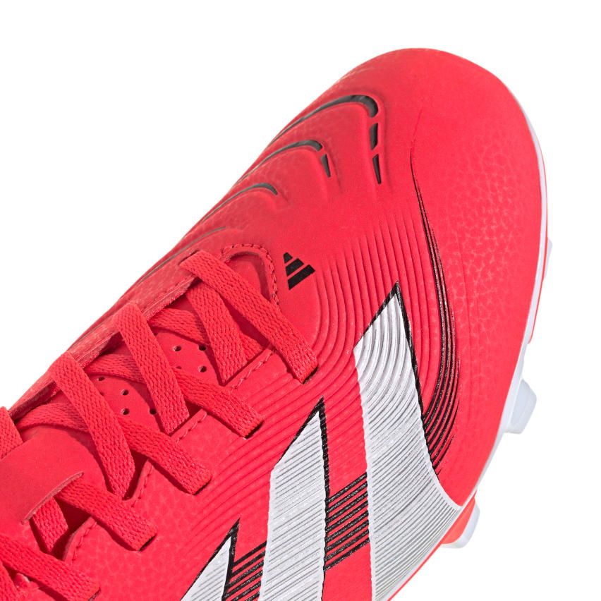 Chaussures Rugby Predator Club FG/MG Crampons Moulés Terrain Sec Rouge/Blanc - Adidas