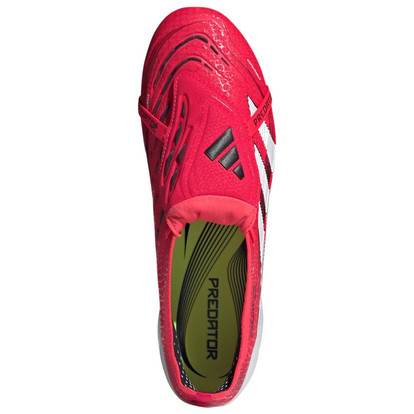Chaussures Rugby Predator Élite Languette Rabattue Crampons Hybrides Tout Terrain Rose/Blanc - Adidas
