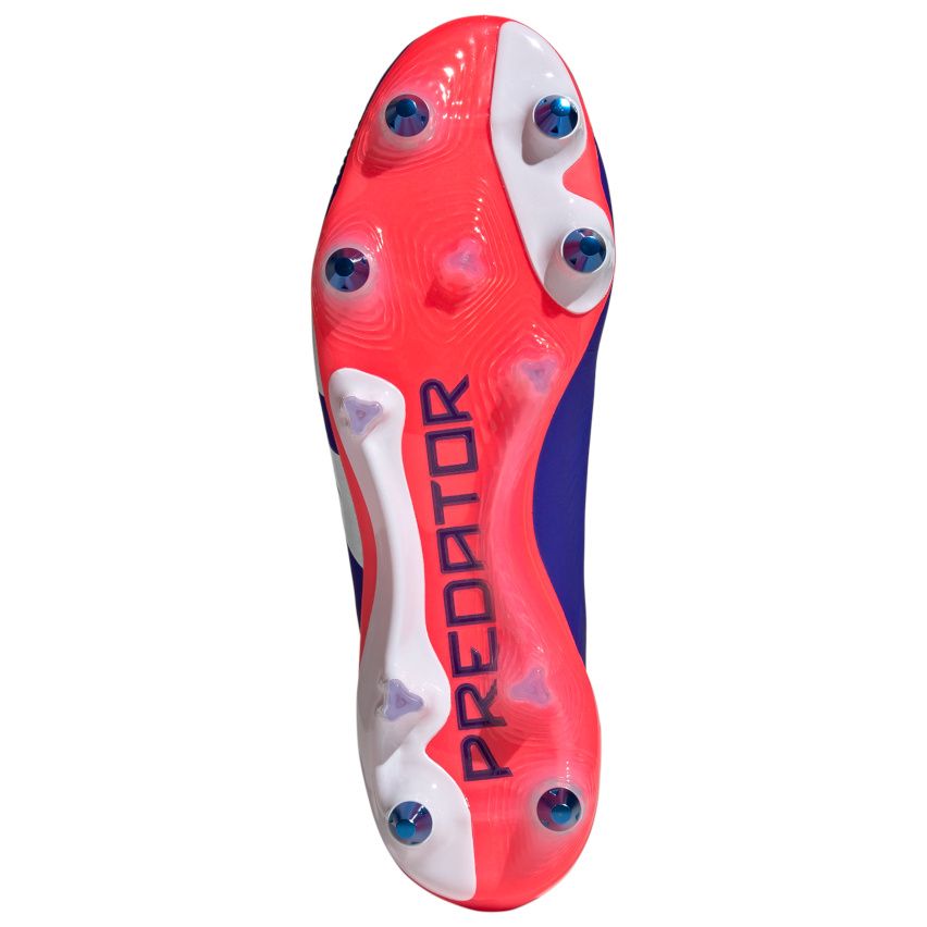 Chaussures Rugby Predator Élite SG Sans Lacets Crampons Hybrides Tout Terrain Bleu - Adidas