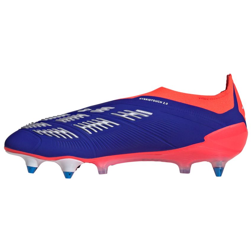 Chaussures Rugby Predator Élite SG Sans Lacets Crampons Hybrides Tout Terrain Bleu - Adidas