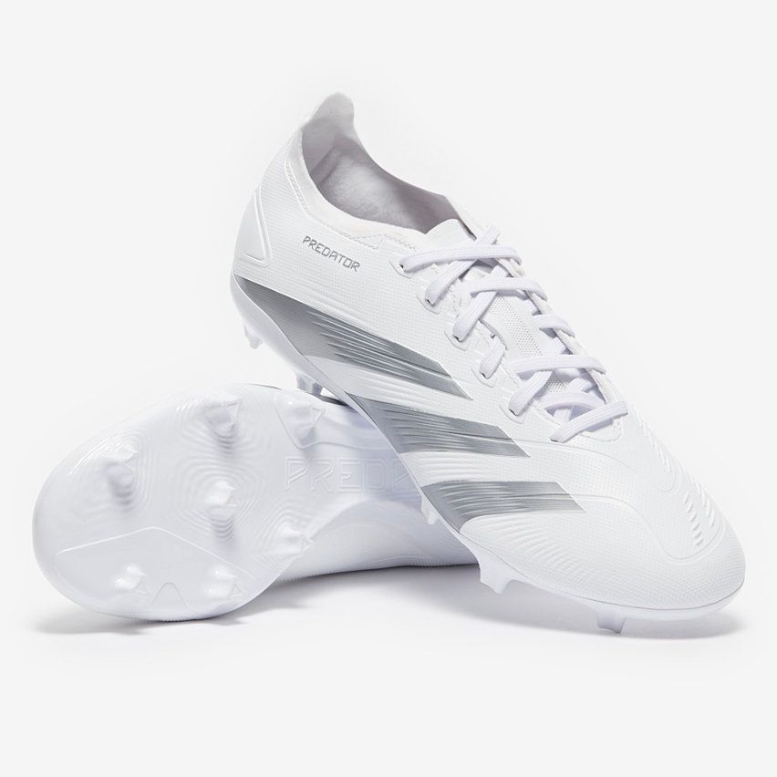 Chaussures Rugby Predator League FG Crampons Moulés Terrain Sec Blanc - Adidas