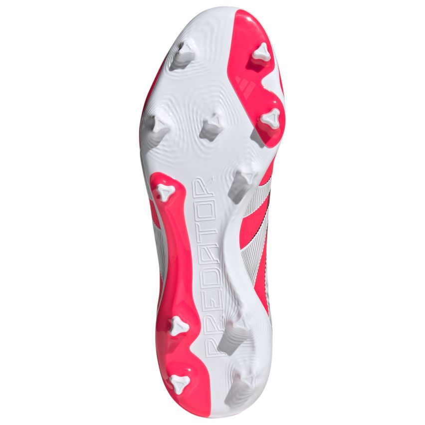 Chaussures Rugby Predator League FG Crampons Moulés Terrain Sec Rouge/Blanc - Adidas