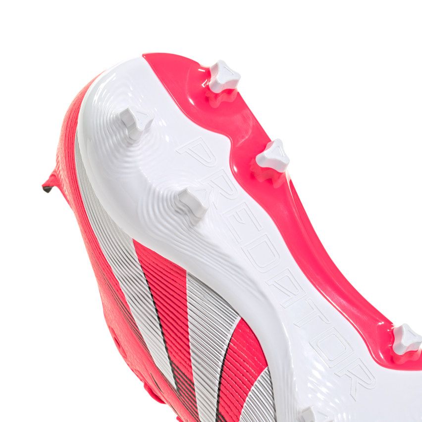 Chaussures Rugby Predator League FG Crampons Moulés Terrain Sec Rouge/Blanc - Adidas