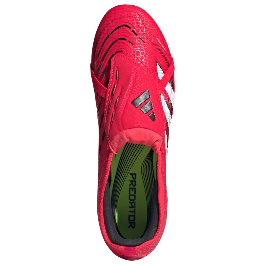 Chaussures Rugby Predator Pro SG Languette Rabattue Crampons Hybrides Tout Terrain Rouge/Blanc - Adidas