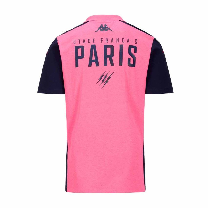 Polo Stade Français Paris Abiangy 8 Rose/Bleu 2024/2025 - Kappa