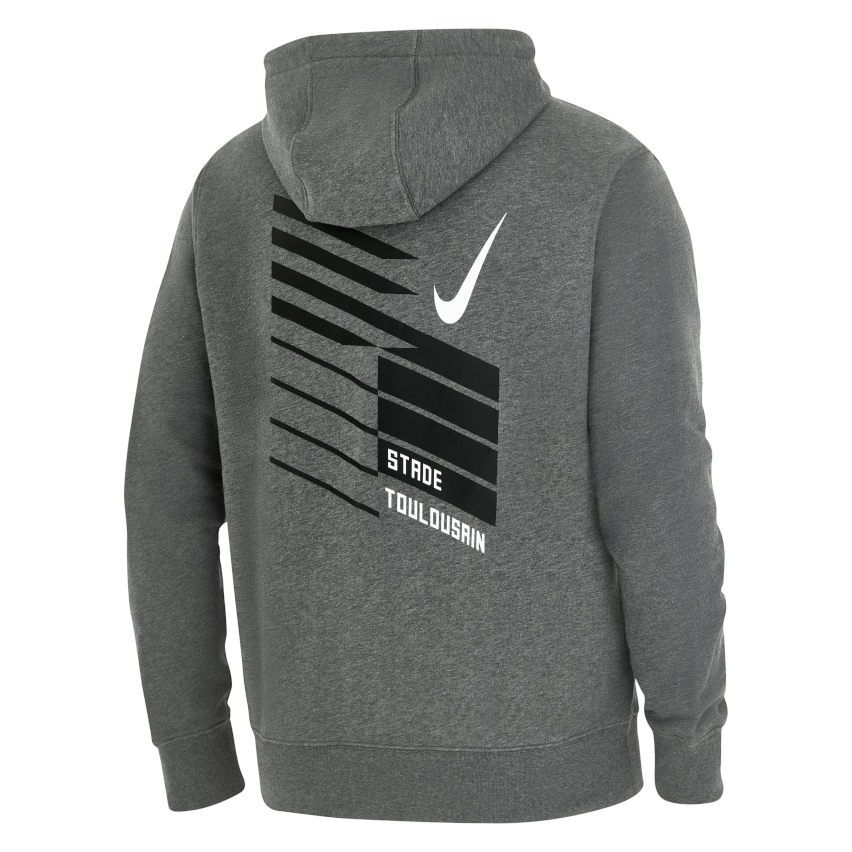 Sweat à capuche zippé Stade Toulousain Gris Coupe d'Europe 2024/2025 - Nike