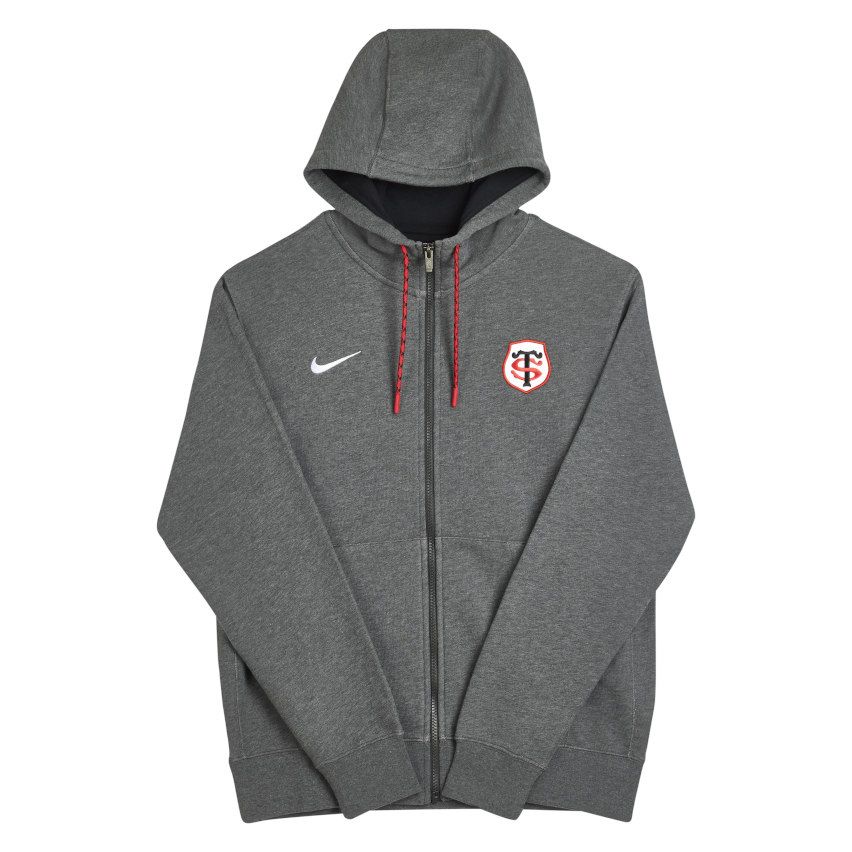 Sweat à capuche zippé Stade Toulousain Gris Coupe d'Europe 2024/2025 - Nike