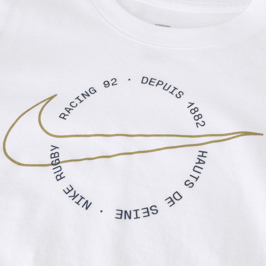 T-Shirt Rugby Graphic Tee Racing 92 Blanc 2024/2025 – Nike