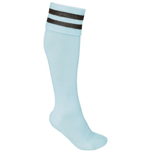 Chaussettes Rugby Bleu Clair / Rayures Noires - ProAct