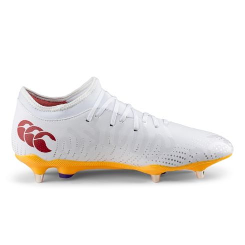 Chaussures Rugby Speed Infinite Team SG Crampons Hybrides Tout Terrain Blanc/Jaune - Canterbury
