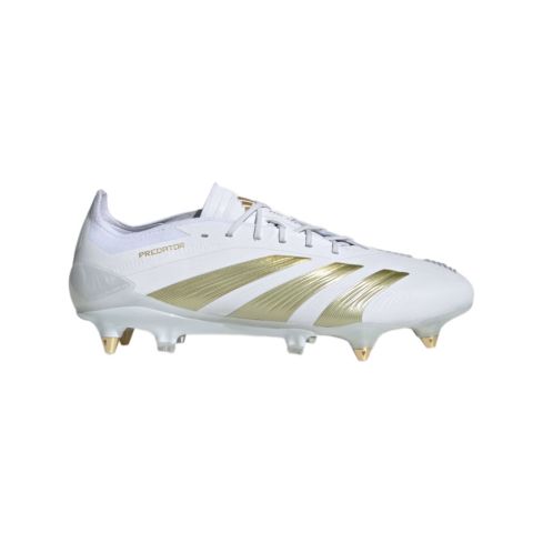 Chaussures Rugby Predator Élite SG Crampons Hybrides Tout Terrain Blanc/Or - Adidas