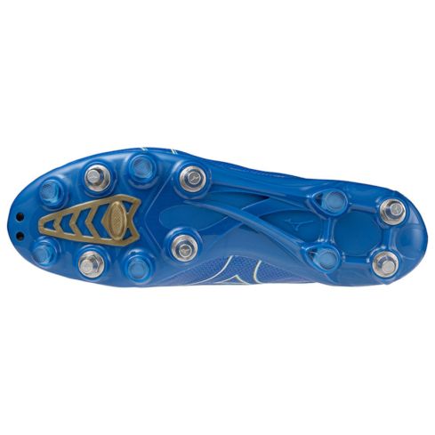 Chaussures Rugby Alpha SG Crampons Hybrides Tout Terrain Bleu - Mizuno