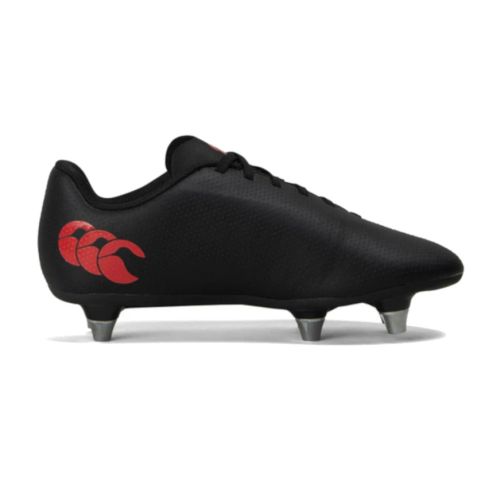 Chaussure Rugby Enfant Speed Raze Crampons Vissés Terrain Gras Noir - Canterbury