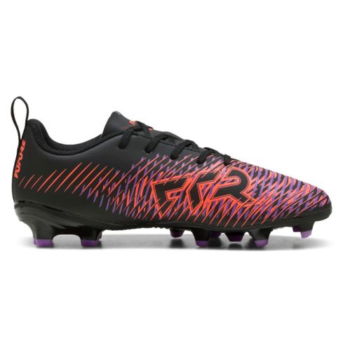 Chaussures Rugby Enfant FUTURE 8 Play FG/AG Crampons Moulés Terrain Sec Noir/Violet/Orange - Puma