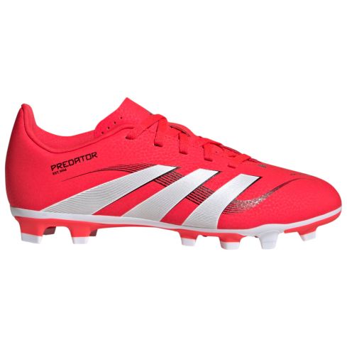 Chaussures Rugby Enfant Predator Club FG/MG Crampons Moulés Terrain Sec Rouge/Blanc - Adidas