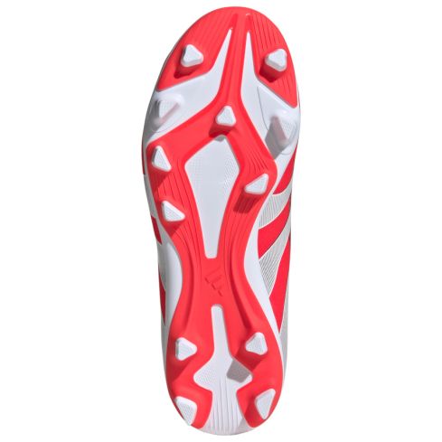 Chaussures Rugby Enfant Predator Club FG/MG Crampons Moulés Terrain Sec Rouge/Blanc - Adidas