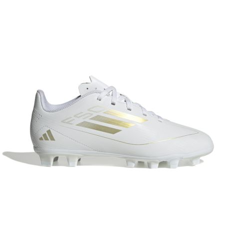 Chaussures rugby F50 CLUB FG terrain sec moulés Blanche - Adidas