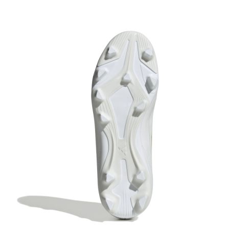 Chaussures rugby F50 enfant CLUB FG terrain sec moulés Blanche - Adidas