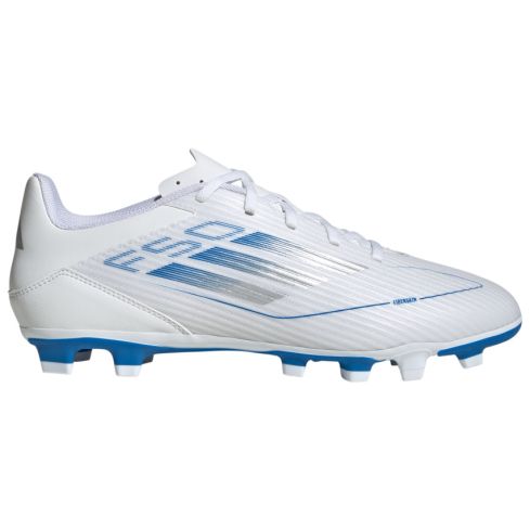 Chaussures Rugby F50 Club FG/MG Crampons Moulés Terrain Sec Blanc/Bleu - Adidas