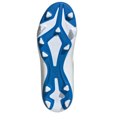 Chaussures Rugby Enfant F50 Club FG/MG Crampons Moulés Terrain Sec Blanc/Bleu - Adidas