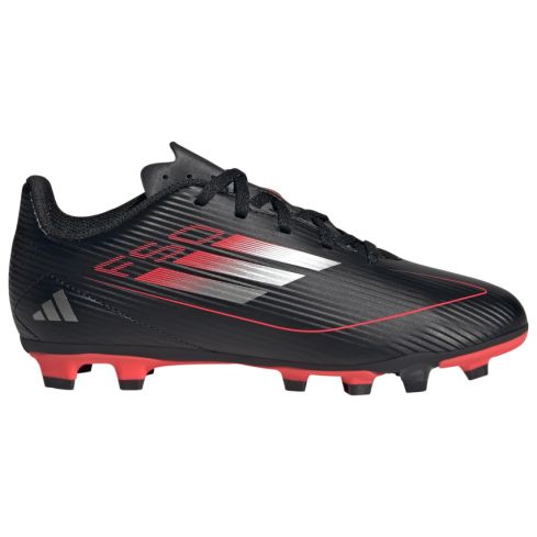 Chaussures Rugby Enfant F50 Club FG/MG Crampons Moulés Terrain Sec Noir/Rouge - Adidas