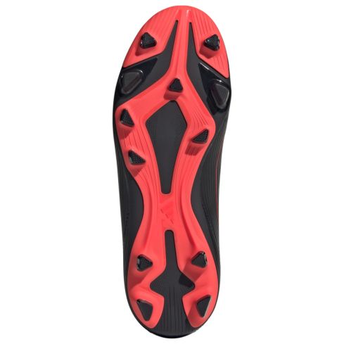 Chaussures Rugby Enfant F50 Club FG/MG Crampons Moulés Terrain Sec Noir/Rouge - Adidas