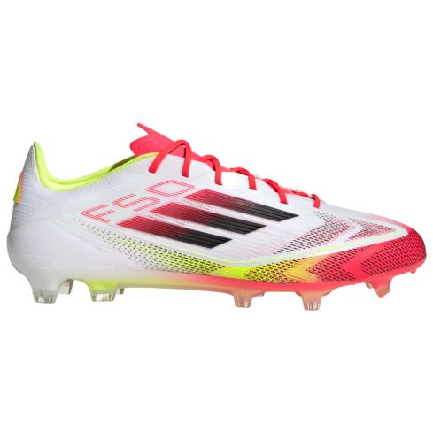 Chaussures Rugby F50 Elite FG Crampons Moulés Terrain Sec Blanc/Fluo/Rose - Adidas