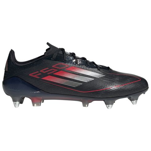 Chaussures Rugby F50 Elite SG Crampons Hybrides Tout Terrain Noir/Rouge - Adidas