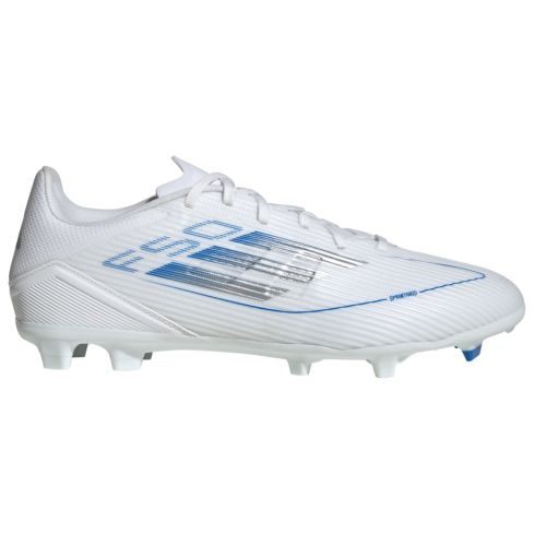 Chaussures Rugby F50 League FG Crampons Moulés Terrain Sec Blanc/Bleu - Adidas