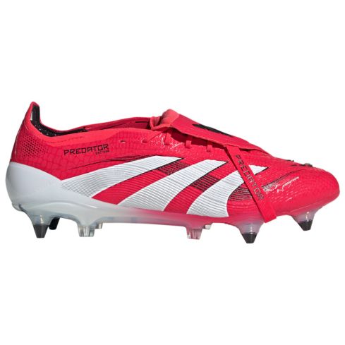 Chaussures Rugby Predator Élite Languette Rabattue Crampons Hybrides Tout Terrain Rose/Blanc - Adidas