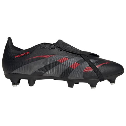 Chaussures Rugby Predator League FT Crampons Hybrides Tout Terrain Noir et Rouge - Adidas