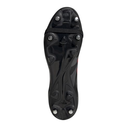 Chaussures Rugby Predator League FT Crampons Hybrides Tout Terrain Noir et Rouge - Adidas