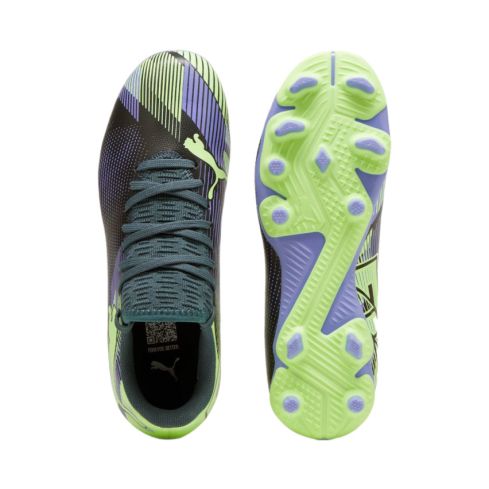 Chaussures Rugby Enfant FUTURE 7 Play FG/AG Moulés Terrain Sec Violet/Vert - Puma