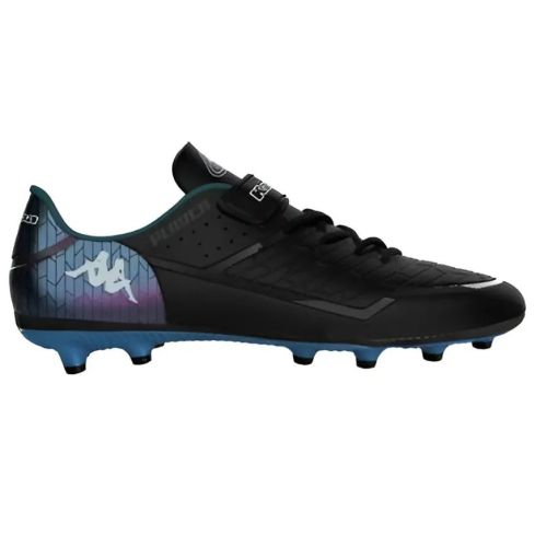 Chaussures Rugby Enfant Kombat Player EV (FG) Crampons Moulés Noir Bleu - Kappa