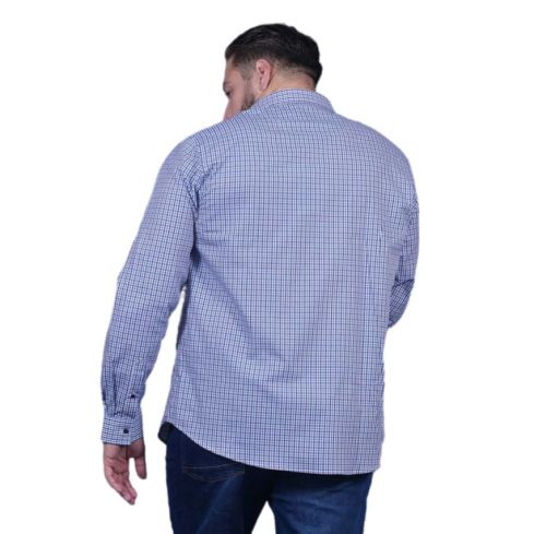 Chemise A Manches Longues Vichy Bleu Members Club House Rugby - Ruckfield