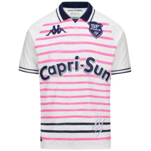 Maillot Rugby Kombat Third Stade Francais Paris 2024/2025 Blanc - Kappa