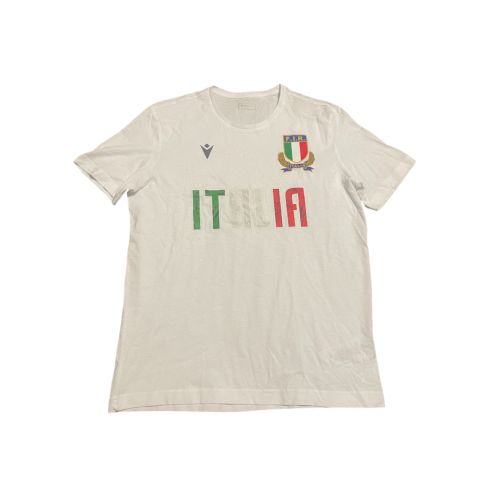 T-Shirt Rugby Enfant Italie Blanc - MACRON
