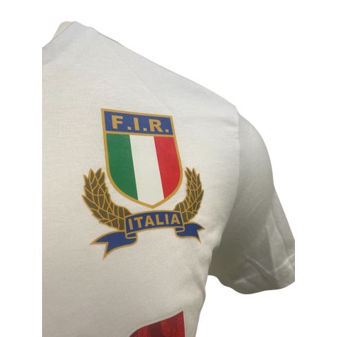 T-Shirt Rugby Enfant Italie Blanc - MACRON