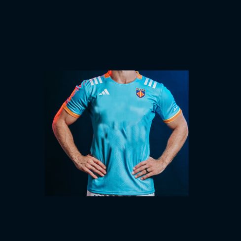 Maillot Rugby Enfant USAP Perpignan Domicile 2024-2025 (Sans les sponsors)  - Adidas