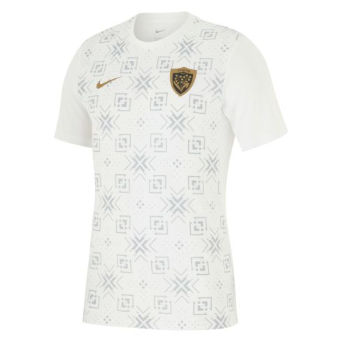 T-Shirt Rugby Pre-Match RC Toulon Blanc Coupe d'Europe 2024/2025 - Nike